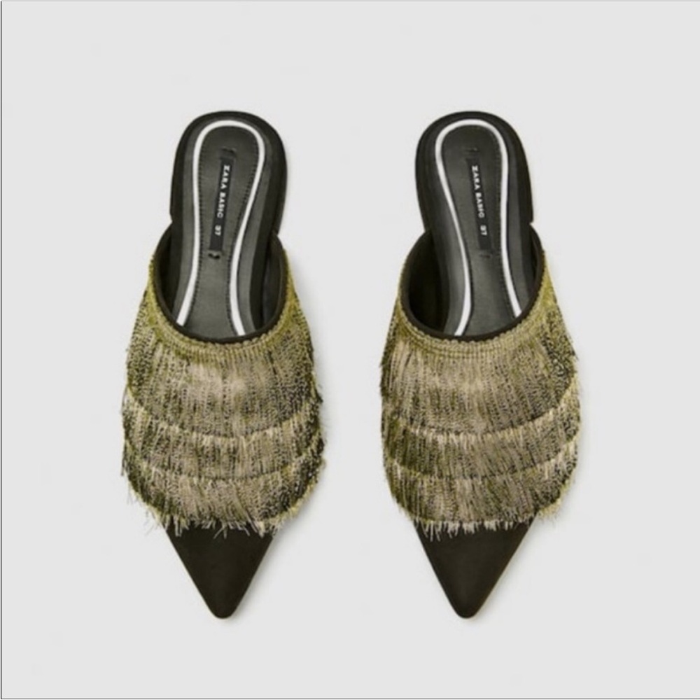 Zara fringe flats. Brand new.